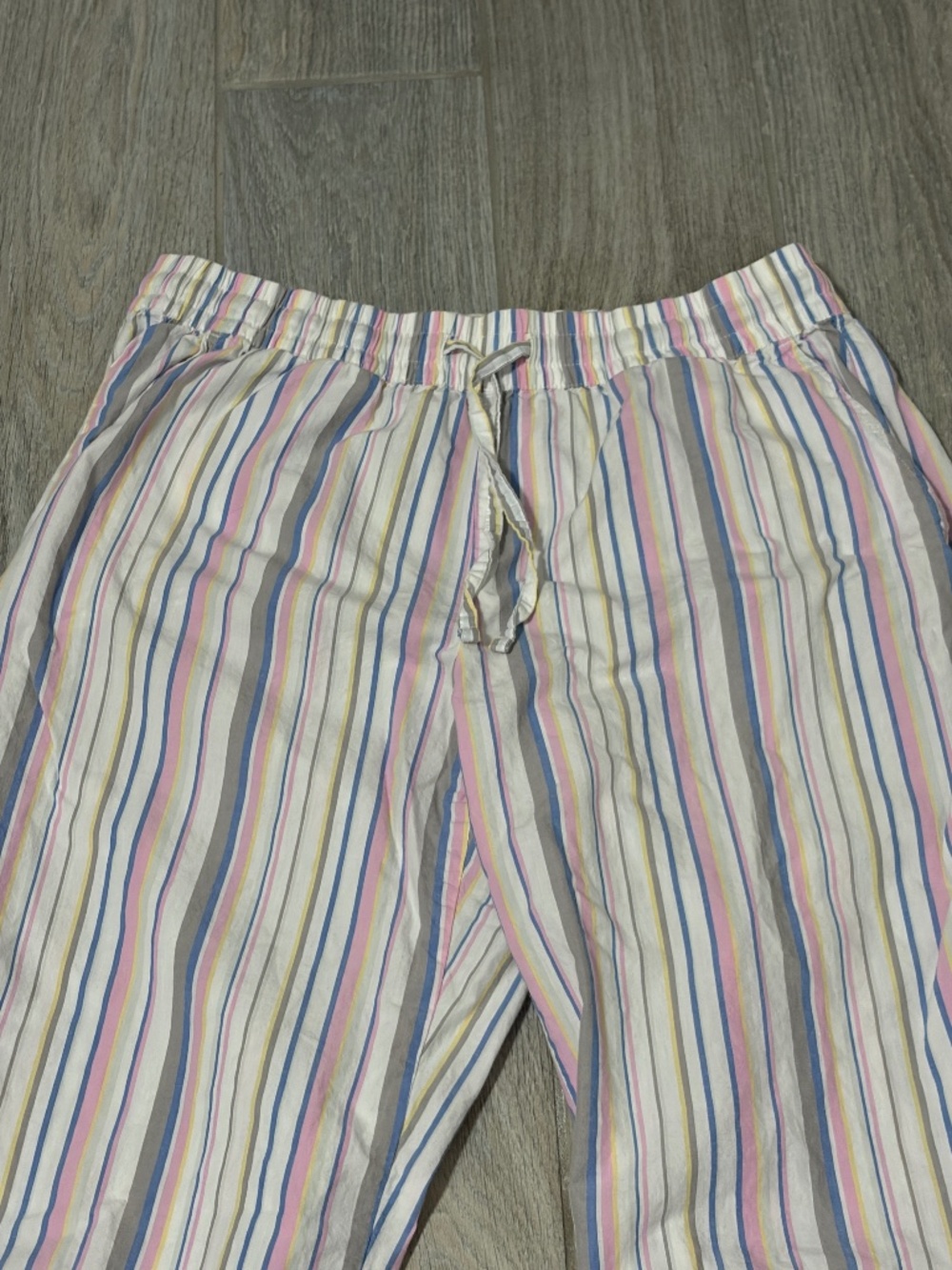 LIKE NEW! Women's Gap Pastel Striped Cotton PJ/Lounge Pants w/Pockets-MEDIUM